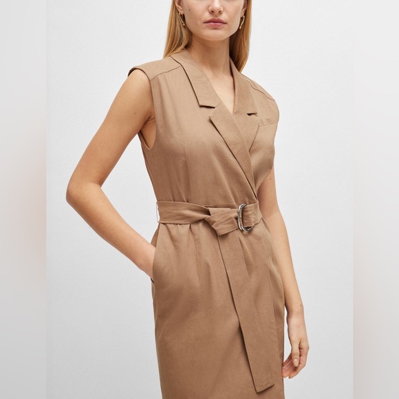 BOSS Sleeveless Belted Wrap Dress. Size 10 Women
#75 - Picture 1 of 13